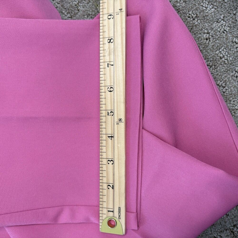 Endless rose pant flat front trousers straight women barbie pink office‎ L - Picture 8 of 15